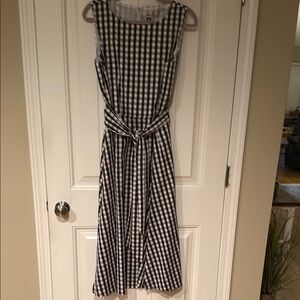 Anne Klein Black and White Sleeveless Midi Sundress